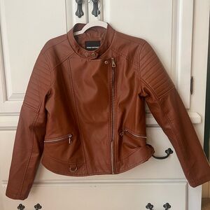 Urban Republic faux leather moto jacket, women’s size large